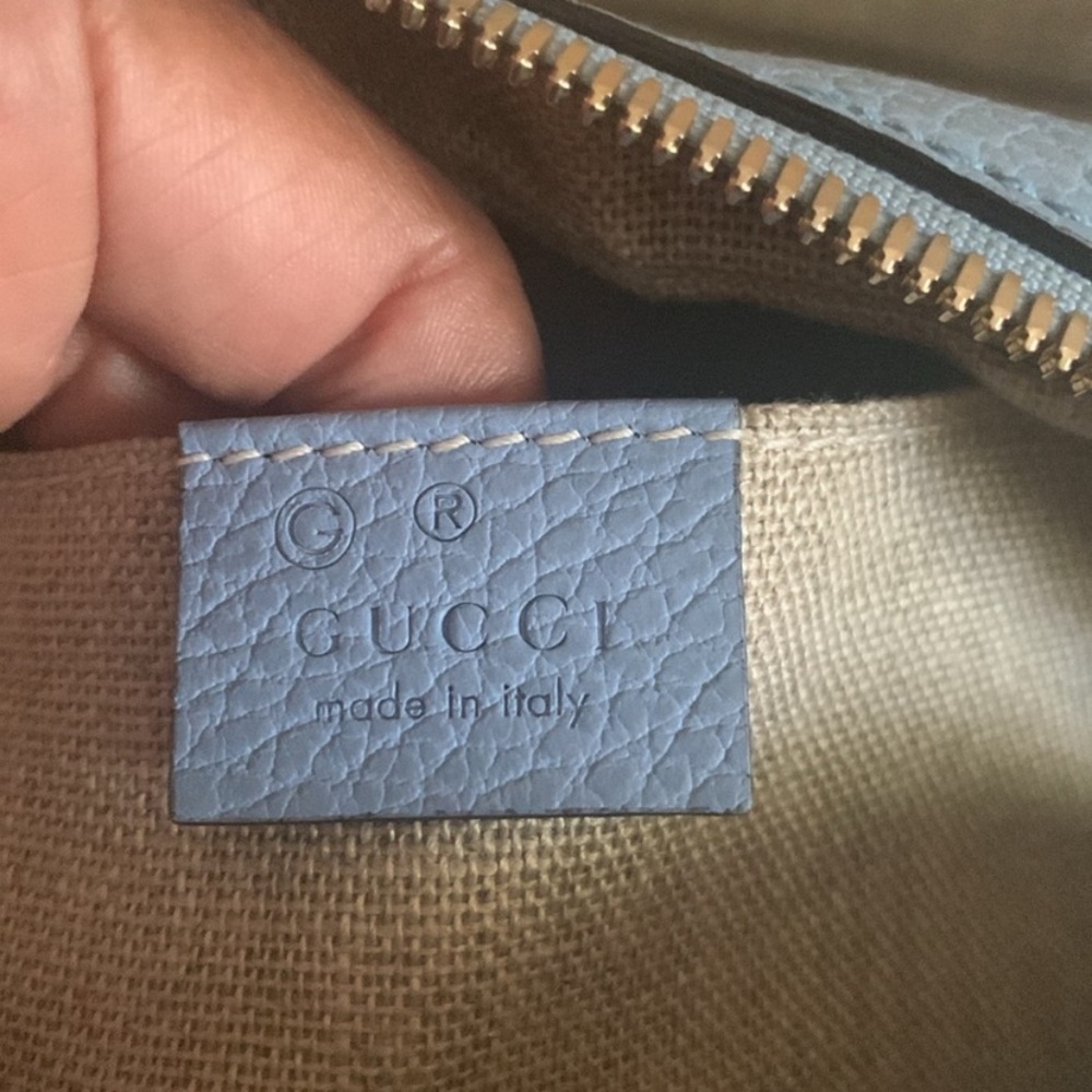 🩵🤎Gucci Tan and Blue Crossbody Bag and Matching Belt🩵🤎 - Picture 13 of 16